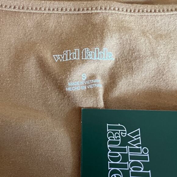 Wild Fable Women's Brown Bustier Cropped Tank Top - Size Small - NWT - Picture 2 of 6